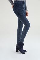 Bayan Lacivert Yüksek Bel Skinny Pantolon