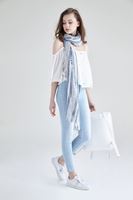 Bayan Mavi Yüksek Bel Skinny Pantolon