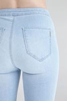 Bayan Mavi Yüksek Bel Skinny Pantolon