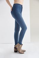 Bayan Mavi Yüksek Bel Skinny Pantolon