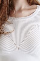 Bayan Krem Triko Croptop