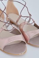 Bayan Altın Parlak Sandalet