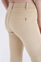 Bayan Krem Düşük Bel Bot Paça Pantolon