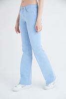 Bayan Mavi Düşük Bel Bot Paça Pantolon
