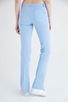 Bayan Mavi Düşük Bel Bot Paça Pantolon