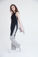 Bayan Gri Düşük Bel Bot Paça Pantolon