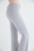 Bayan Gri Düşük Bel Bot Paça Pantolon