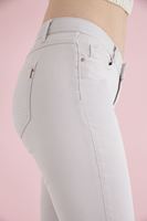 Bayan Gri Düşük Bel İspanyol Paça Pantolon