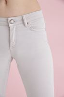 Bayan Gri Düşük Bel İspanyol Paça Pantolon