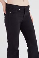 Bayan Siyah Düşük Bel İspanyol Paça Pantolon