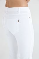 Bayan Beyaz Düşük Bel İspanyol Paça Pantolon