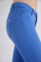 Bayan Mavi İspanyol Paça Düşük Bel Pantolon