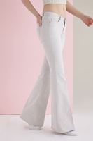 Bayan Gri İspanyol Paça Düşük Bel Pantolon