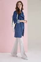 Bayan Gri İspanyol Paça Düşük Bel Pantolon