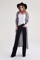 Bayan Siyah İspanyol Paça Düşük Bel Pantolon