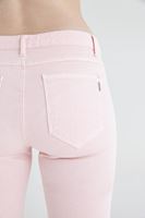 Bayan Pembe Düşük Bel Slim Paça Pantolon