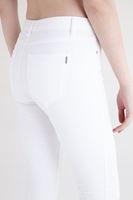 Bayan Beyaz Düşük Bel Slim Paça Pantolon
