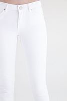 Bayan Beyaz Düşük Bel Slim Paça Pantolon