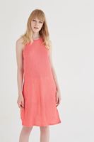 Bayan Pembe Uzun Yırtmaçlı Bluz