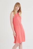 Bayan Pembe Uzun Yırtmaçlı Bluz