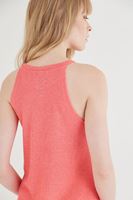 Bayan Pembe Uzun Yırtmaçlı Bluz