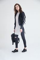 Bayan Krem Uzun Yırtmaçlı Bluz