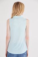 Bayan Mavi Kolsuz Gömlek