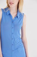 Bayan Mavi Kolsuz Gömlek