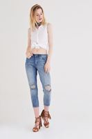 Bayan Beyaz Kolsuz Gömlek