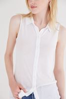 Bayan Beyaz Kolsuz Gömlek