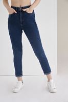 Bayan Mavi Yüksek Bel Jean