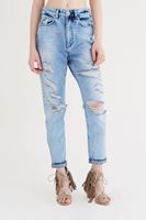 Bayan Mavi Yüksek Bel Jean