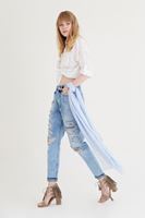 Bayan Mavi Yüksek Bel Jean