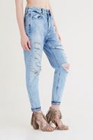 Bayan Mavi Yüksek Bel Jean