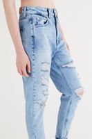 Bayan Mavi Yüksek Bel Jean