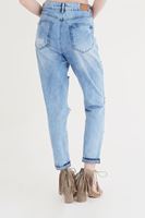 Bayan Mavi Yüksek Bel Jean