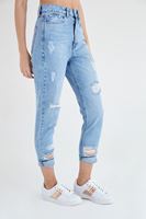 Bayan Mavi Yüksek Bel Jean