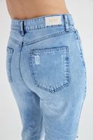 Bayan Mavi Yüksek Bel Jean