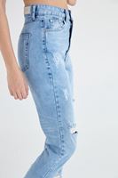 Bayan Mavi Yüksek Bel Jean