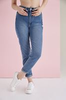 Bayan Mavi Yüksek Bel Jean