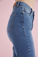 Bayan Mavi Yüksek Bel Jean
