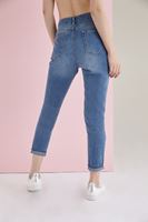 Bayan Mavi Yüksek Bel Jean