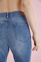 Bayan Mavi Yüksek Bel Jean