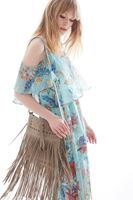 Bayan Gri Püsküllü Çanta