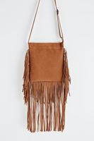 Bayan Kahverengi Püsküllü Çanta