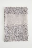 Bayan Krem Desenli İnce Şal