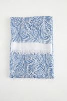 Bayan Mavi Desenli İnce Şal