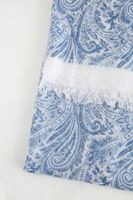 Bayan Mavi Desenli İnce Şal