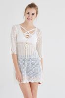 Bayan Sarı Bağcık Detaylı Örme Elbise