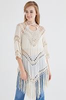 Bayan Bej Püsküllü Elbise